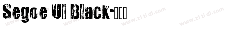 Segoe Ul Black字体转换
